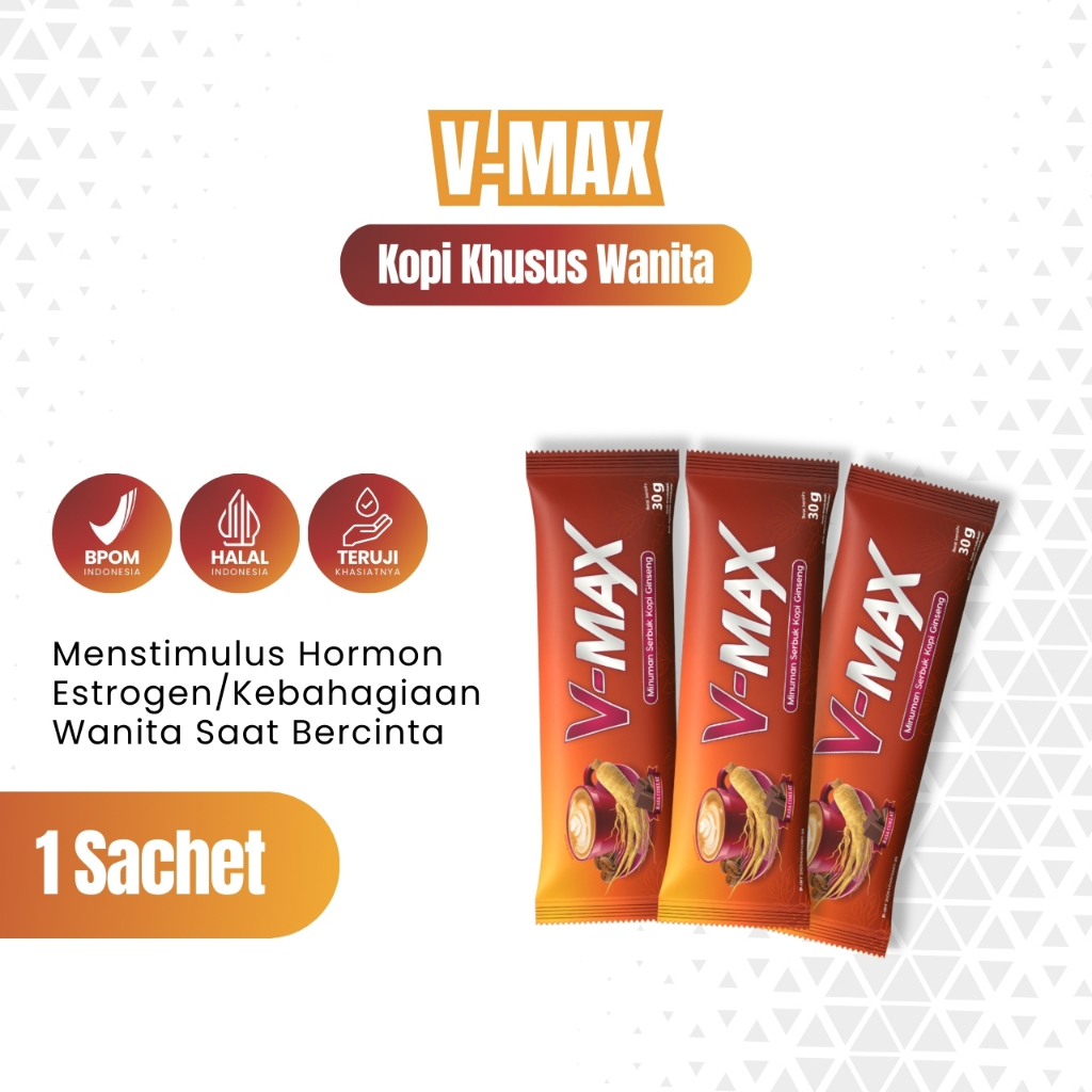 

V-MAX Kopi Gingseng Rasa Coklat Kopi Kuat wanita Kopi kuat tahan lama kopi Sensasi Bercinta Untuk Perawatan wanita BPOM