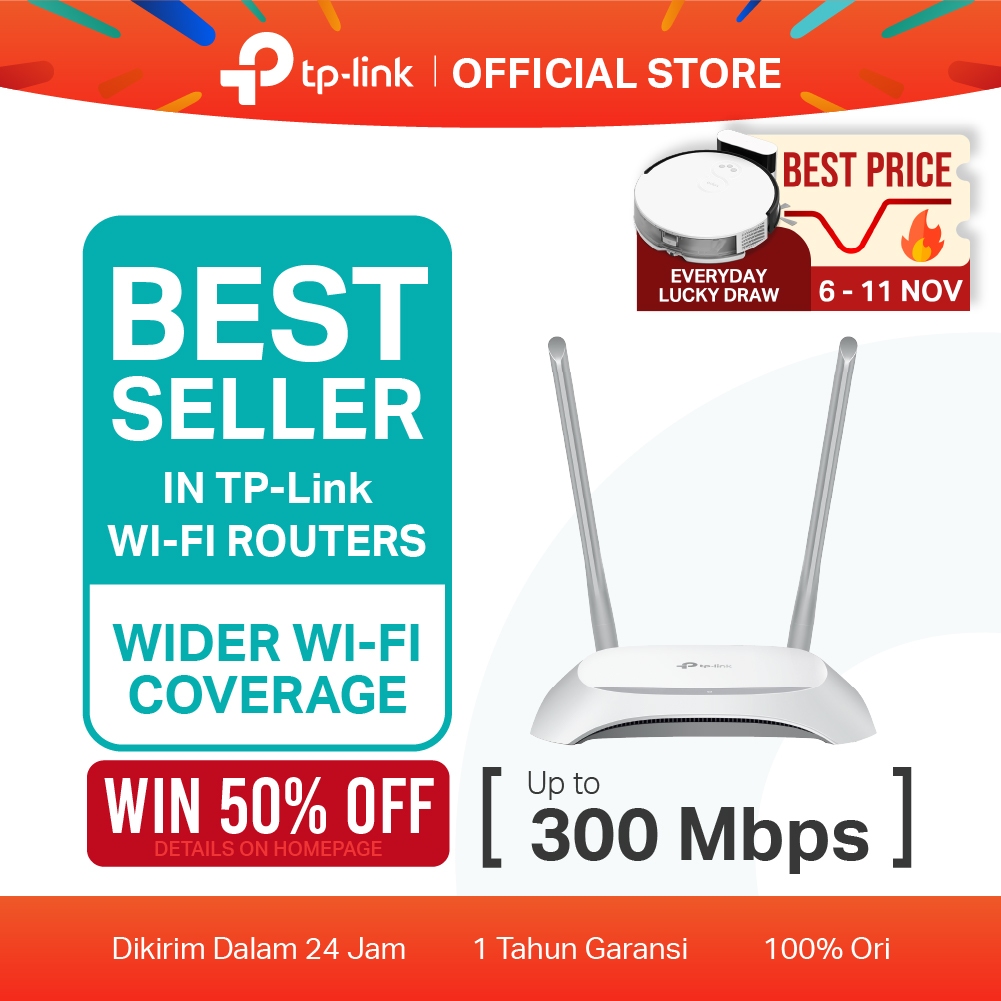 TP-Link TL-WR840N WR820N WR844N N300 WiFi Router Extender Penguat Sinya 300M Wireless Access Point