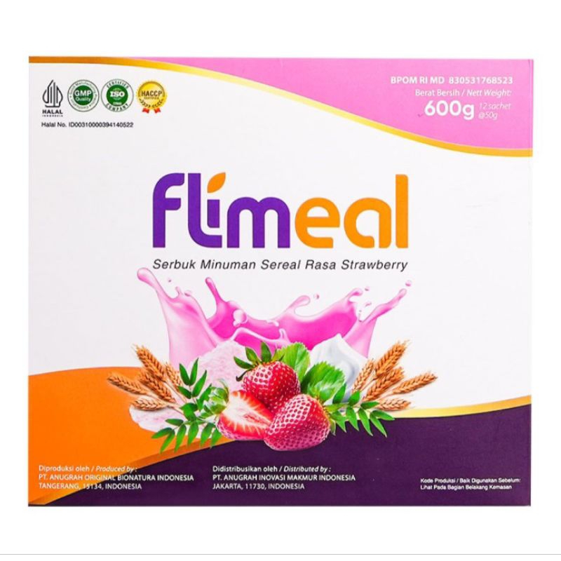 

Flimeal Minuman Sereal Stroberi 12 x 50 g