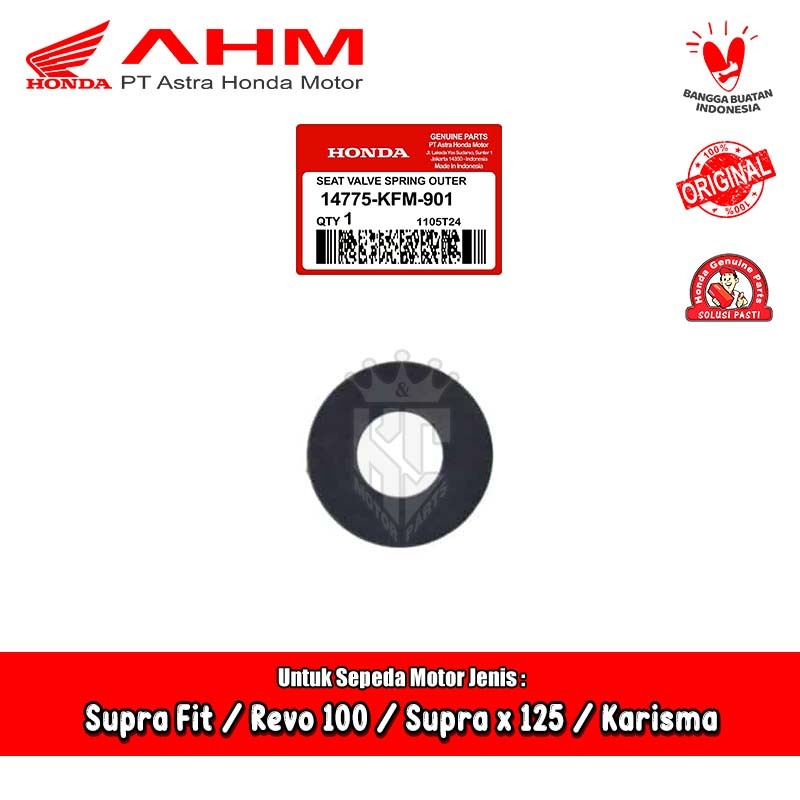 Ring Dudukan Per Klep Honda Supra Fit x 125 Karisma Revo 100 Original AHM 14775-KFM-901