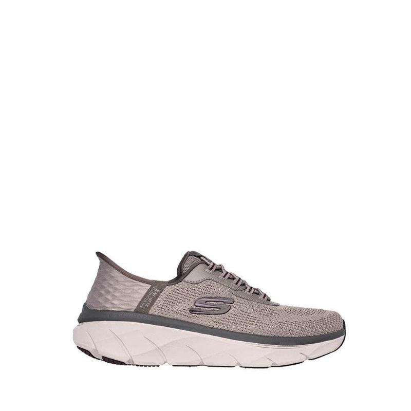 Sepatu Skechers Slip-Ins D'Lux Walker 2.0 Men's Black Taupe