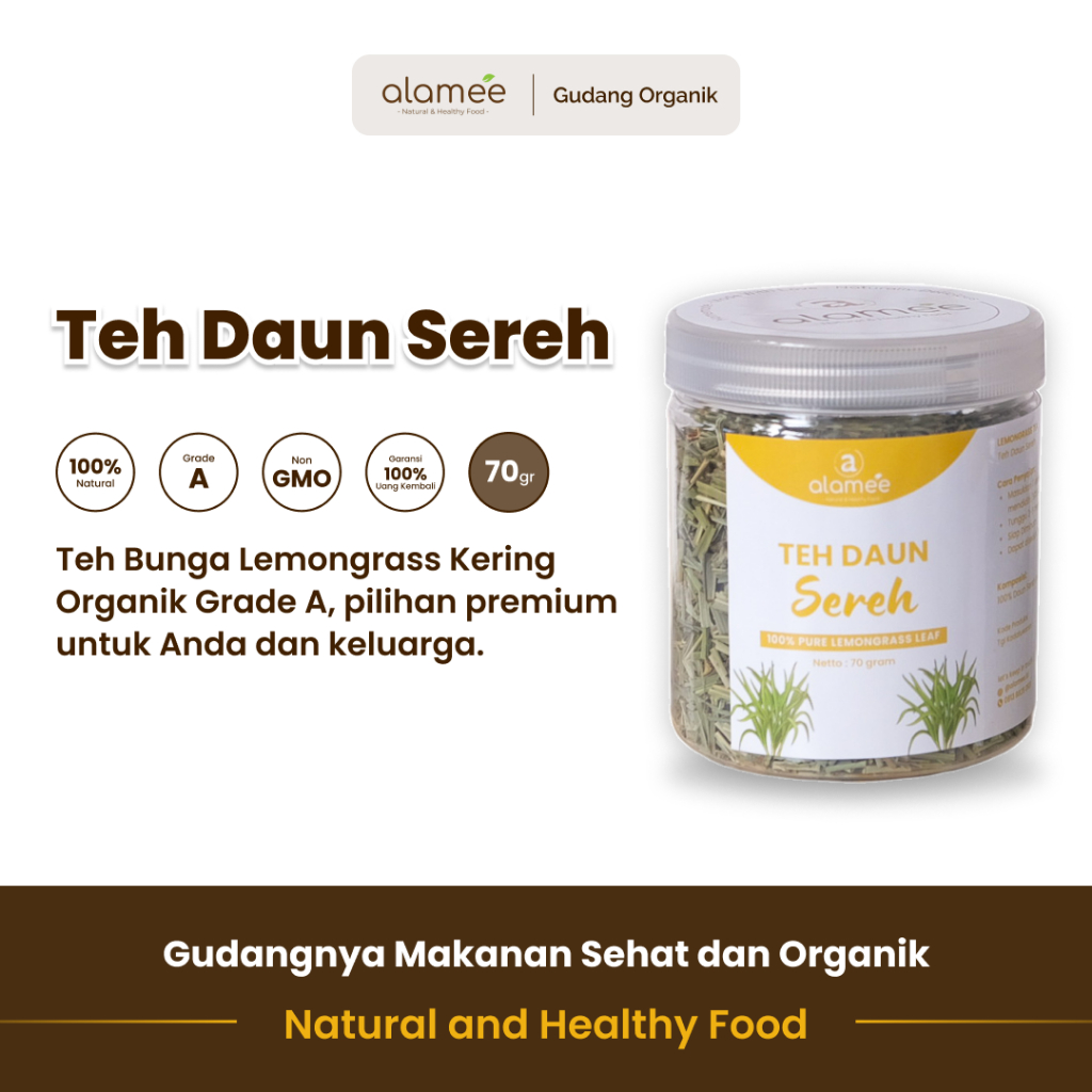 

alamee teh bunga lemongrass menyajikan aroma citrus yang menyegarkan cocok untuk relaksasi