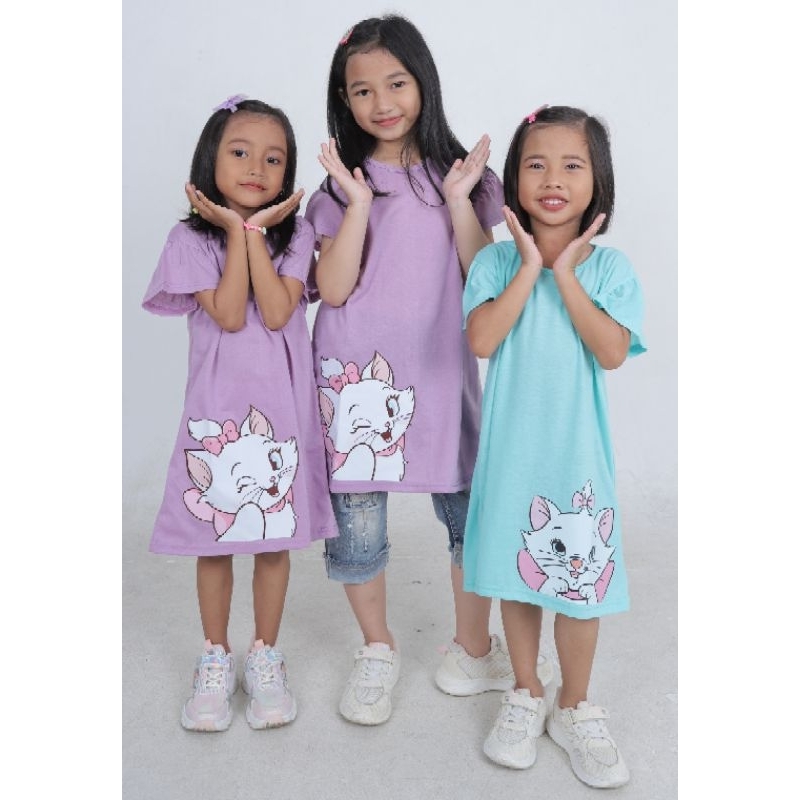 MARIE DRESS/dress anak/dress anak perempuan/dress lucu/dress karakter/dress viral/daster anak/daster