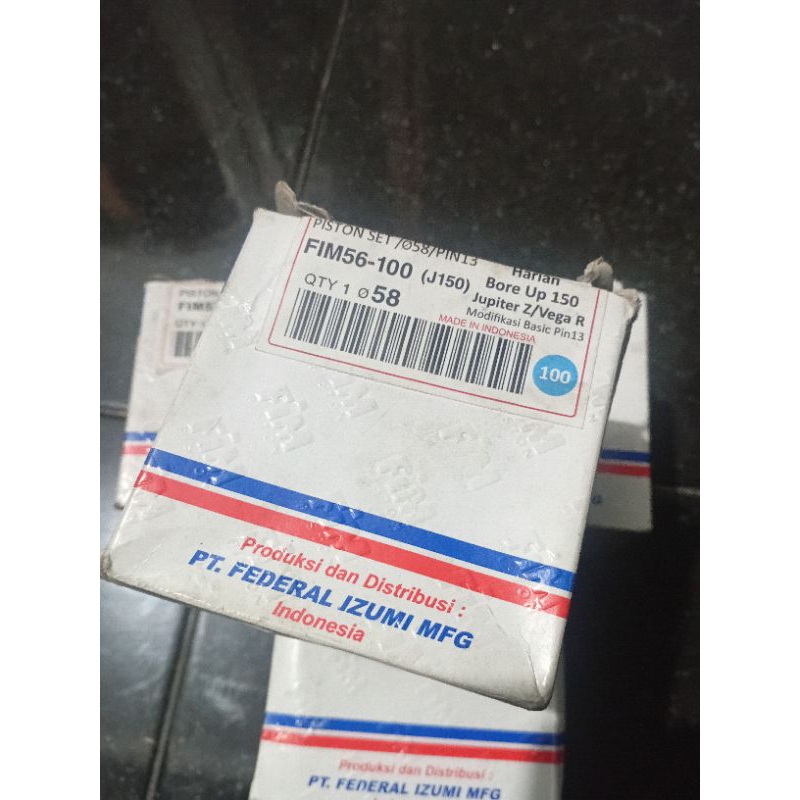 Piston kit FIM56 diameter 58mm pin 13 bore up 150