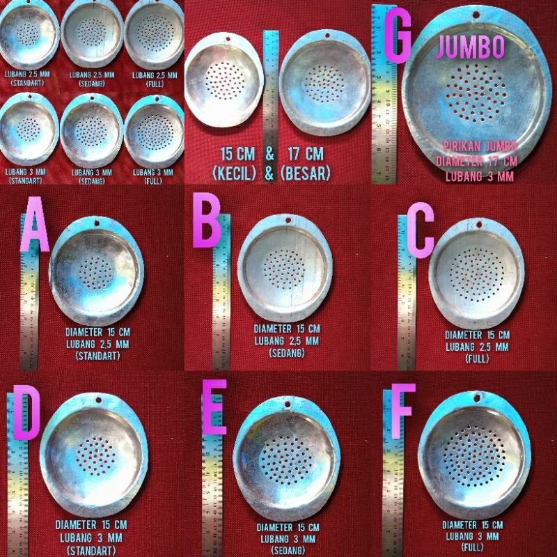 PIRIKAN PEMPEK KERITING/KERUPUK CETAKAN KERUPUK ATAU PEMPEK PEMPEK, BAHAN ALUMINIUM TEBAL