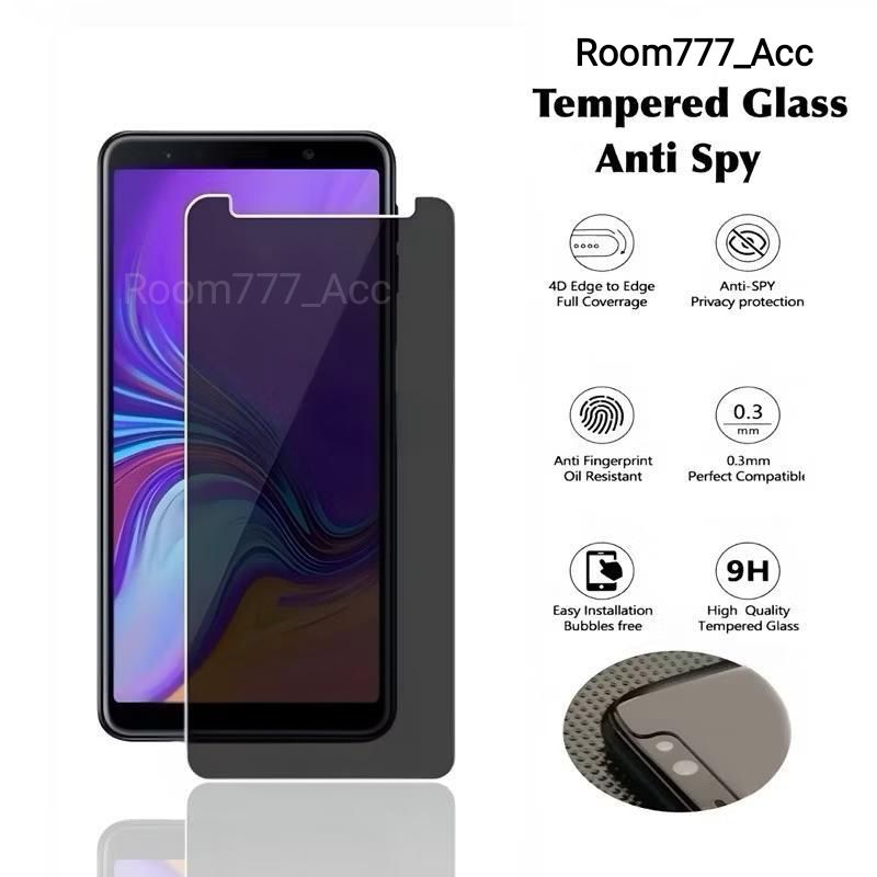Tempered Glass Anti Spy Samsung A6 2018 A6+ 2018 A7 2018 A8 2018 A8+ 2018 J6 2018 J8 2018 J4+ J6+ J7