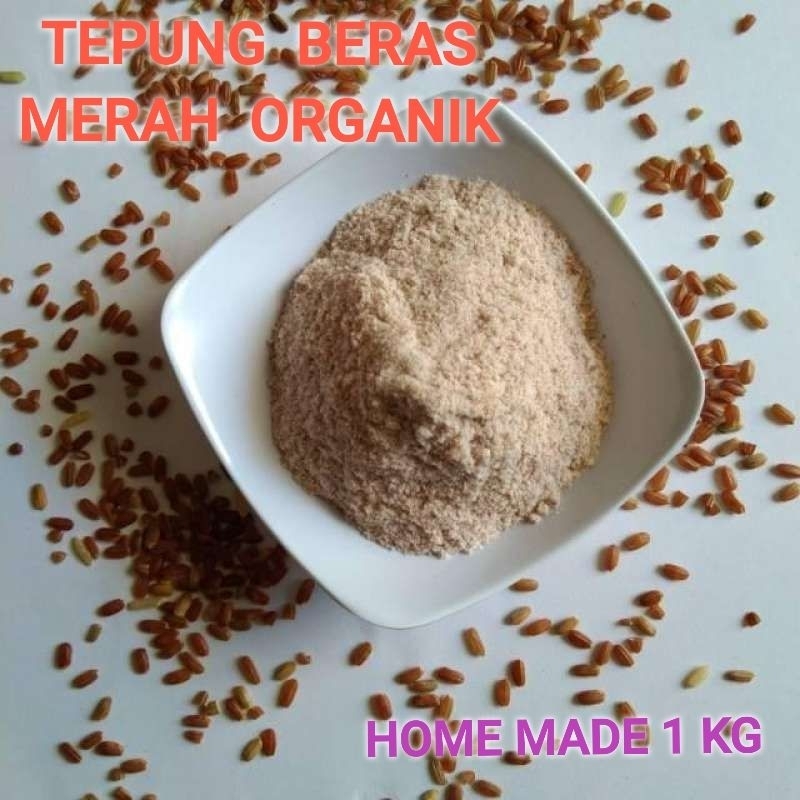 

TEPUNG BERAS MERAH ORGANIK|gluten free|tepung MPASI Organik|untuk DIET Cegah kangker&diabetes|