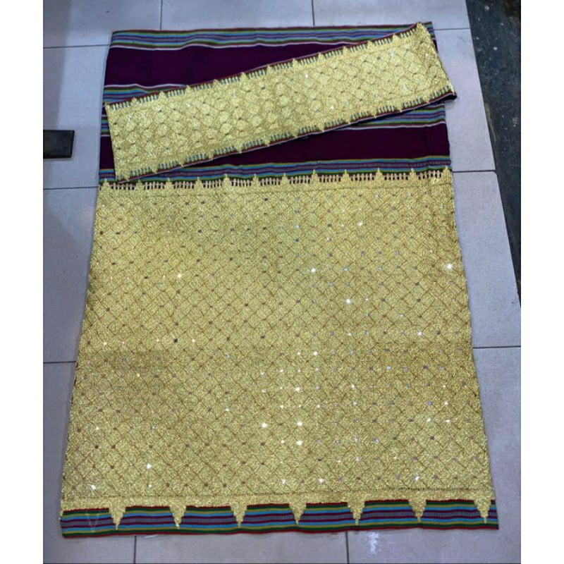 tapis lampung sulam tangan asli mata kibau jungsarat full padat rapih