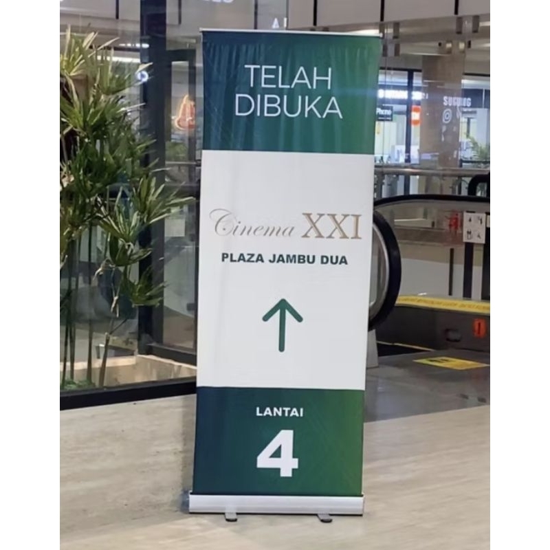 STANDING BANNER REKLAME PAPAN BROSUR IKLAN JUALAN BAZAR TIANG BESI OUTDOOR INDOOR DOOR PRIZE WATER T