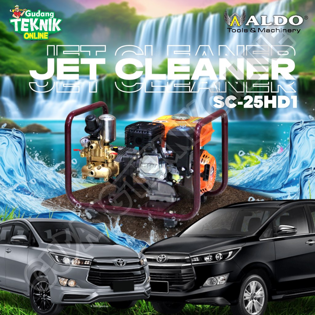 PAKET Mesin Steam Cuci Motor Mobil ALDO SC-25 HD1 SET / Alat Mesin Power Sprayer Setim Cuci Mobil Mo