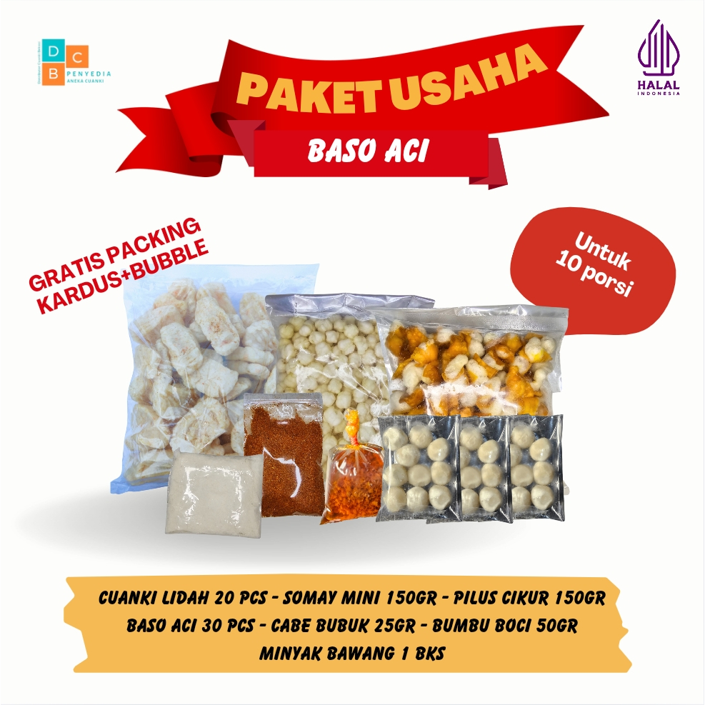 

Paket Usaha Baso Aci 10 Porsi Lengkap Dengan Bumbu Gratis Kardus + Bubble Warp