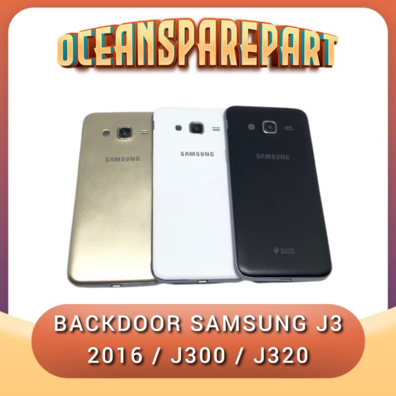 TUTUP BELAKANG SAMSUNG J3 2016 / J300 / J320 BACKDOOR BACKCOVER TUTUP BATERAI