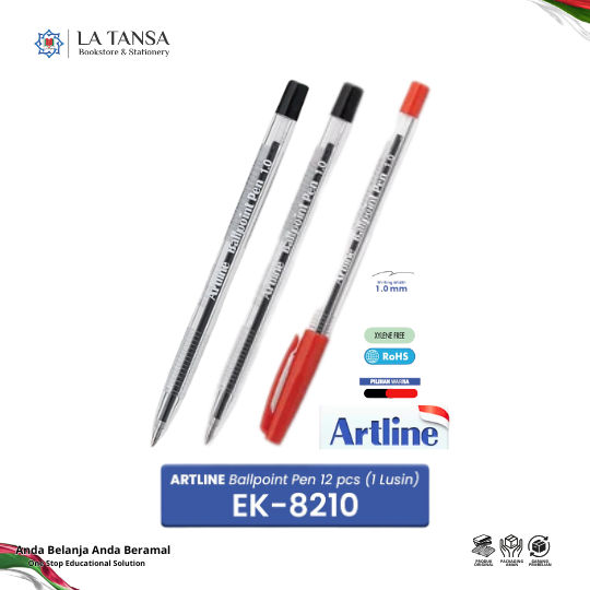 

PEN ARTLINE EK-8210 1.0 MM - ARTLINE Ballpoint Pen Pulpen EK-8210 (12 Buah)