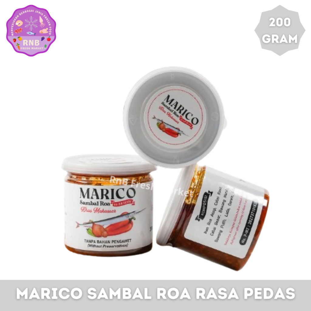 

Marico Sambal Roa Homemade Rasa Pedas Khas Makasar Netto 200 ML