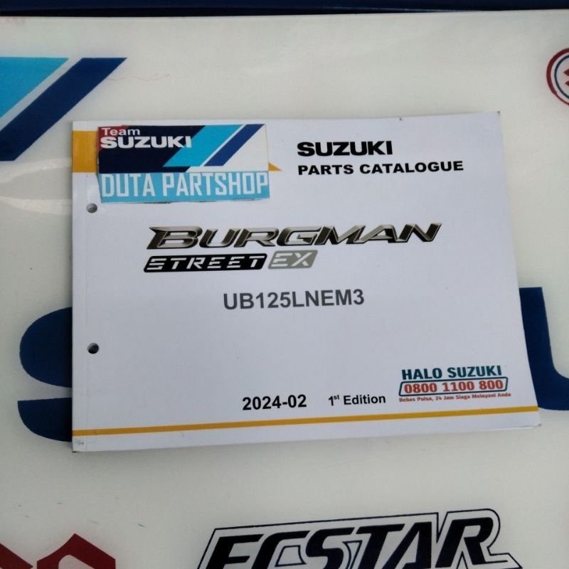 buku katalog motor Suzuki burgman street 125 original Suzuki Asli