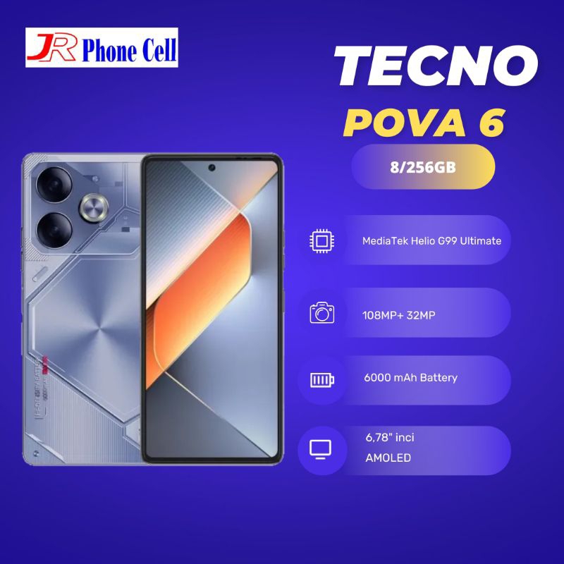 TECNO POVA 6 RAM 8/128GB GARANSI RESMI