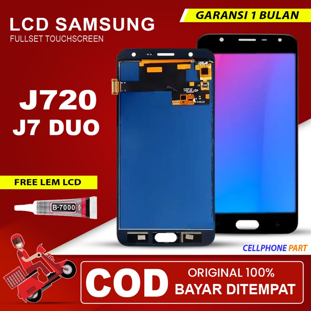 【ORIGINAL + LEM】LCD SAMSUNG J720 / J7 DUO FULLSET TOUCHSCREEN