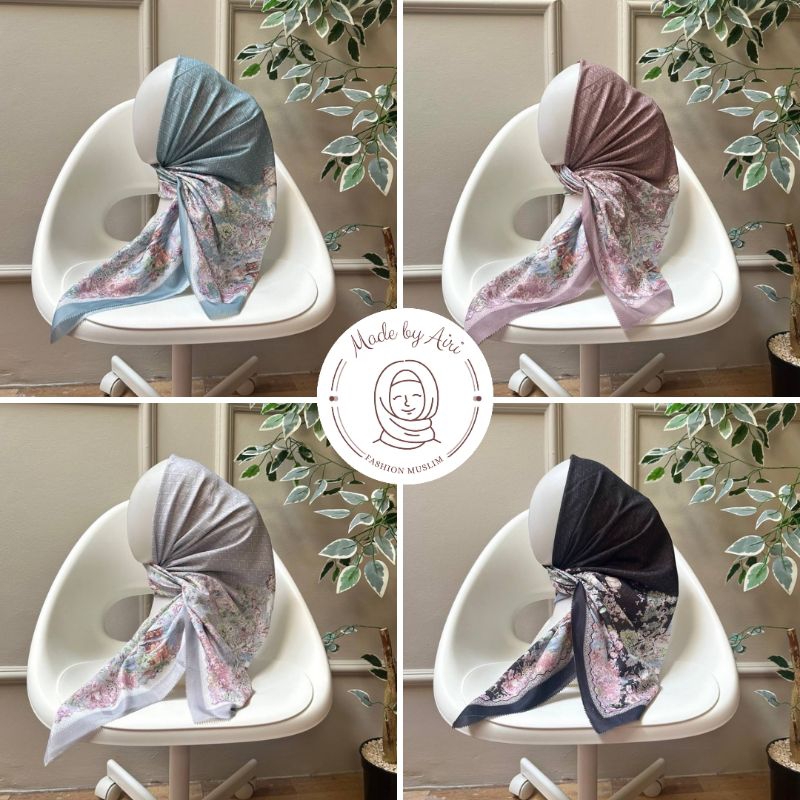 Hijab Segiempat Voal Motif Premium Laser Cut Segi Empat Motif Sublim Lasercut  Kerudung Segitiga Sub