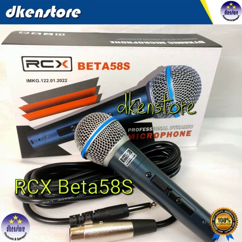 Mic RCX Beta 58S microphone Mik Beta58 plus saklar Beta58s asli Ori Original