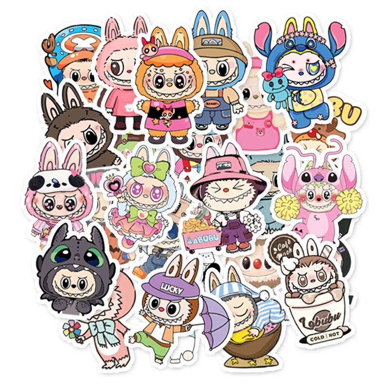 

stiker labubu lucu anti air sticker ambalabu waterproof untuk tumbler, case hp, laptop