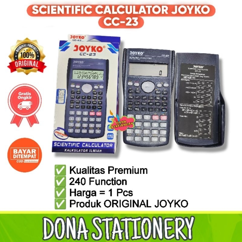 

CALCULATOR SCIENTIFIC JOYKO CC-23 | KALKULATOR JOYKO MULTIFUNGSI