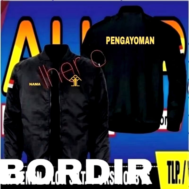 Jaket bordir pengayoman jaket pengayoman jaket bomber pengayoman jaket kerja pengayoman jaket seraga