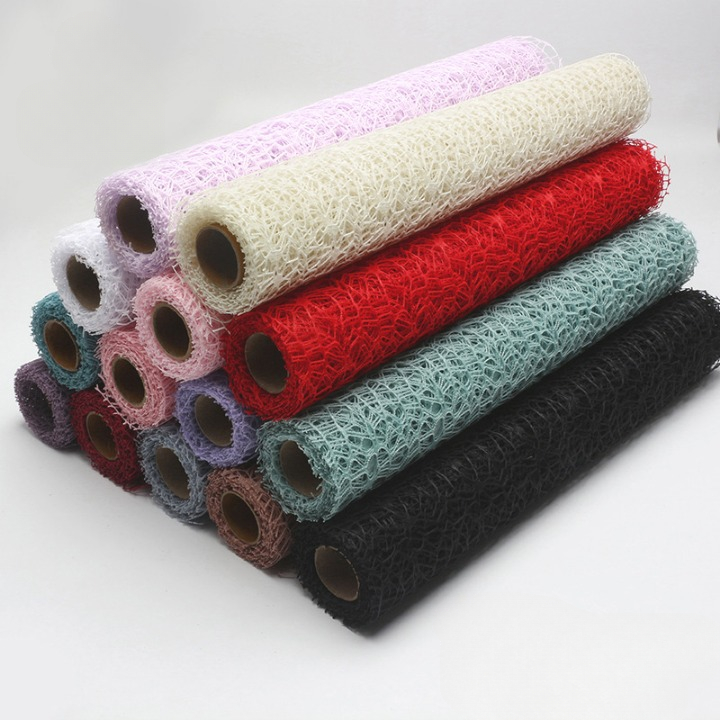 [1 ROLL JARING BUKET BUNGA JACQUARD KOREA] Jaring Korea Lembaran Kertas Bunga, Paper Flower Wrapping