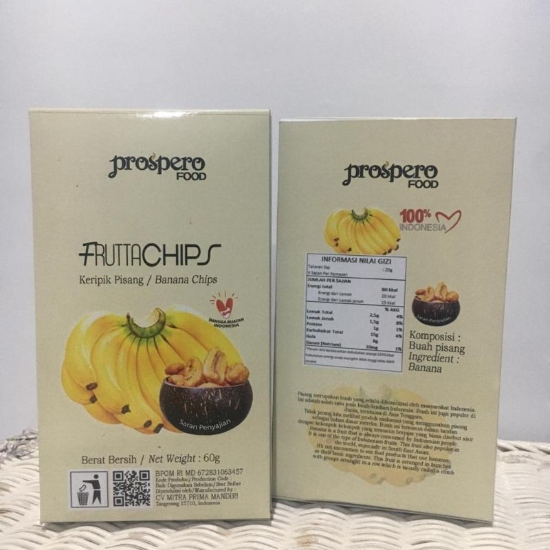 

Fruttachips Banana box 60gr