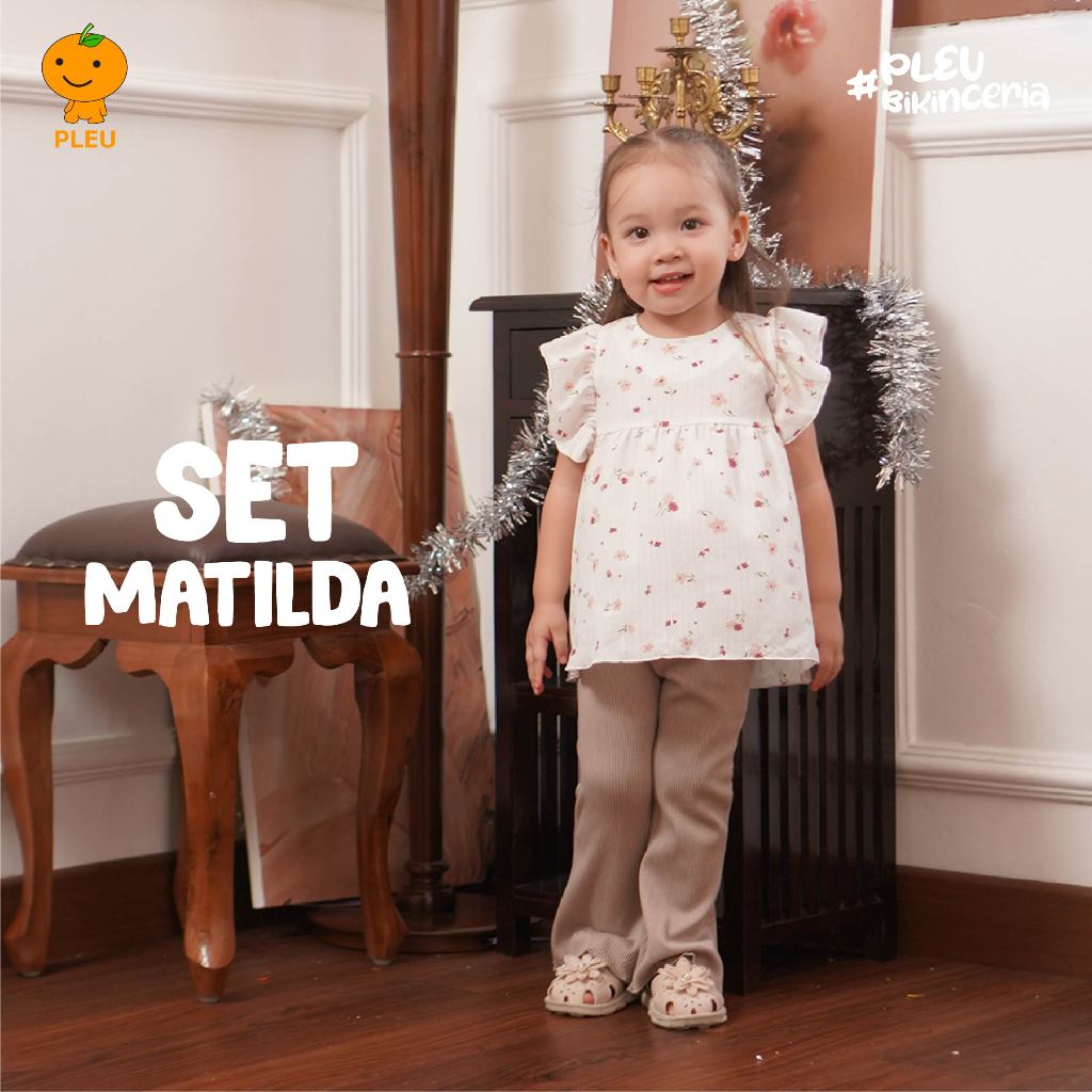 PLEU Set Matilda | Setelan Celana Legging Anak Perempuan Usia 1-6 Tahun