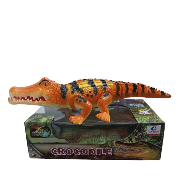 Mainan Buaya Baterai Lampu dan Suara