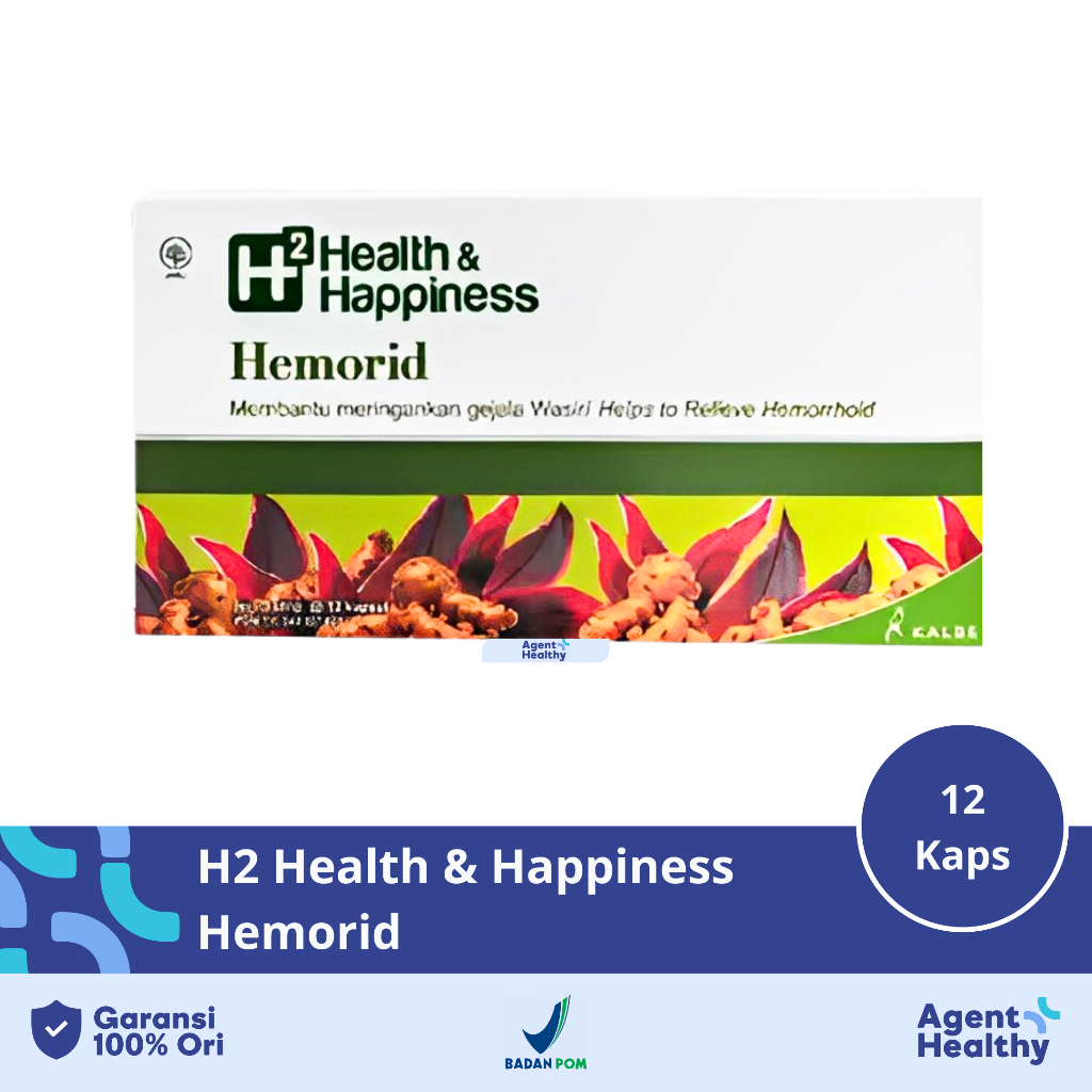 H2 Health & Happiness Hemorid isi 12 Kapsul - Meringankan Gejala Ambeien