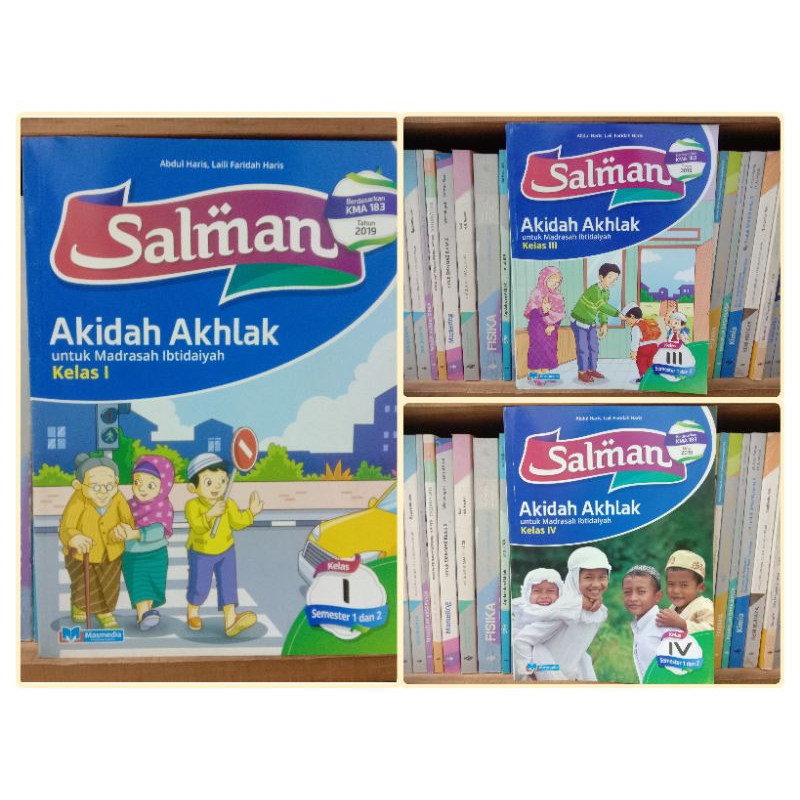 BUKU SALMAN AKIDAH AKHLAK UNTUK MI KELAS 1, 3, DAN 4. TAHUN 2019, MASMEDIA