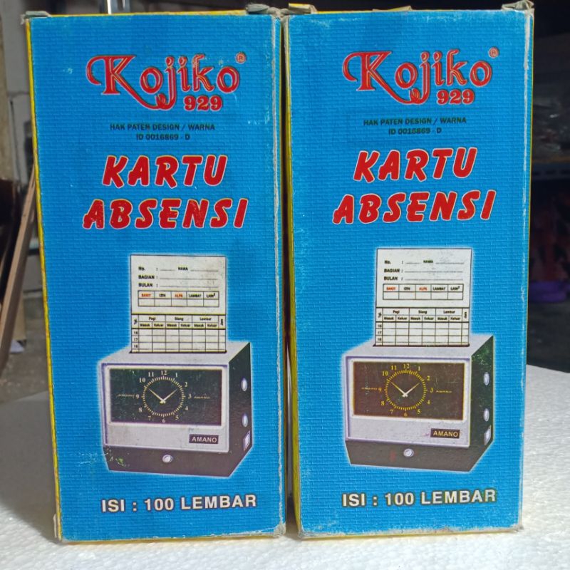 

Kartu absensi merk kojiko (1pack)