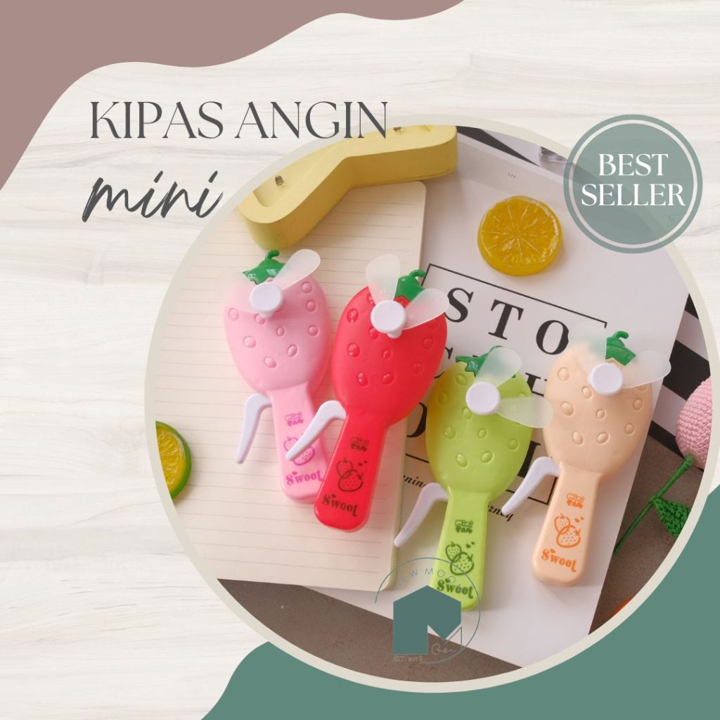 

Kipas angin mini fan korea manual tangan genggam handy souvenir kado dekorasi hiasan mainan