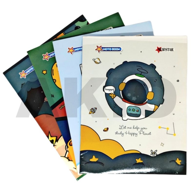 Buku Tulis Sekolah Aesthetic 38 Lembar Anak TK SD PAUD Karakter ASTRONOT SPACE Pack A5 Glossy Lucu N