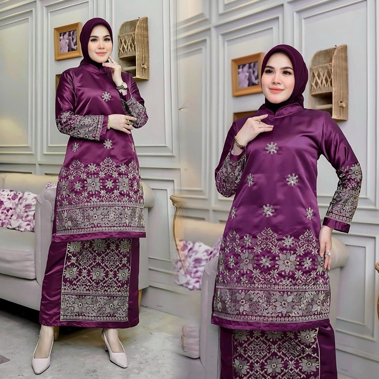 EKNew Set Baju Kurung Bordir 3  Baju Kurung Modern  Kebaya Modern  Kebaya Baju Kurung Padang  Baju K