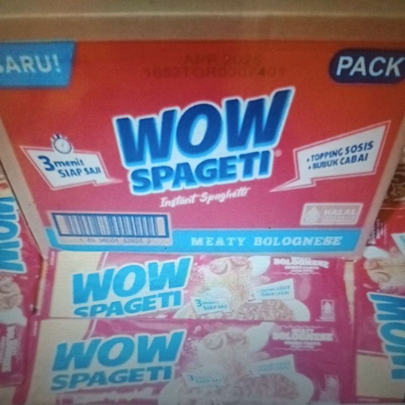 

Wow Spageti Instan Siap Santap Dalam 3 Menit Kemasan 1 Dus Isi 40pcs