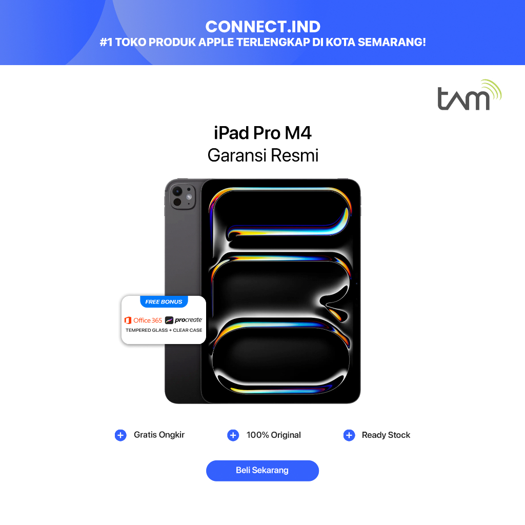 Ipad Pro M4 11 13 Inch 256 512 GB 1 2 TB Standart Nano Texture Glass Wifi Only Cellular Garansi Inte