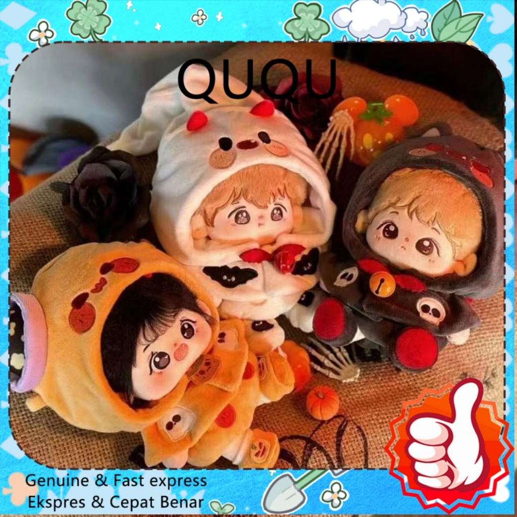 20cm Cotton Doll Clothes Halloween Plush Hoodie Sleepwear Plush Coat Plush Doll Set