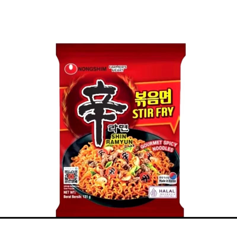 

Nongshim -Shin Ramyun STIR FRY 131g Mie Instant Goreng Pedas ( 100% impor korea Halal )