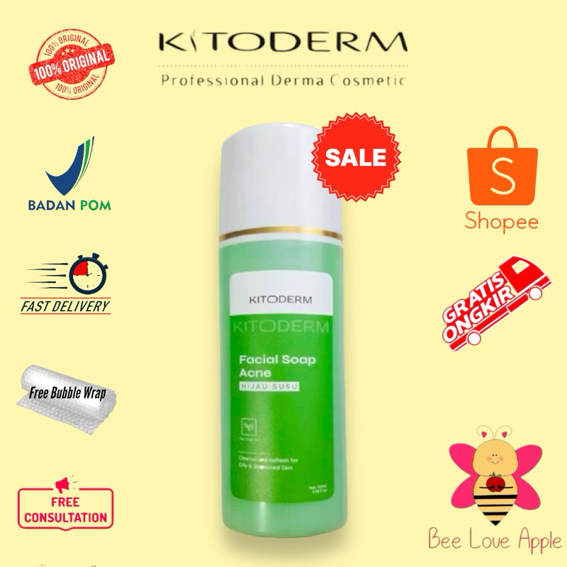 Kitoderm Facial Soap Acne Hijau Susu
