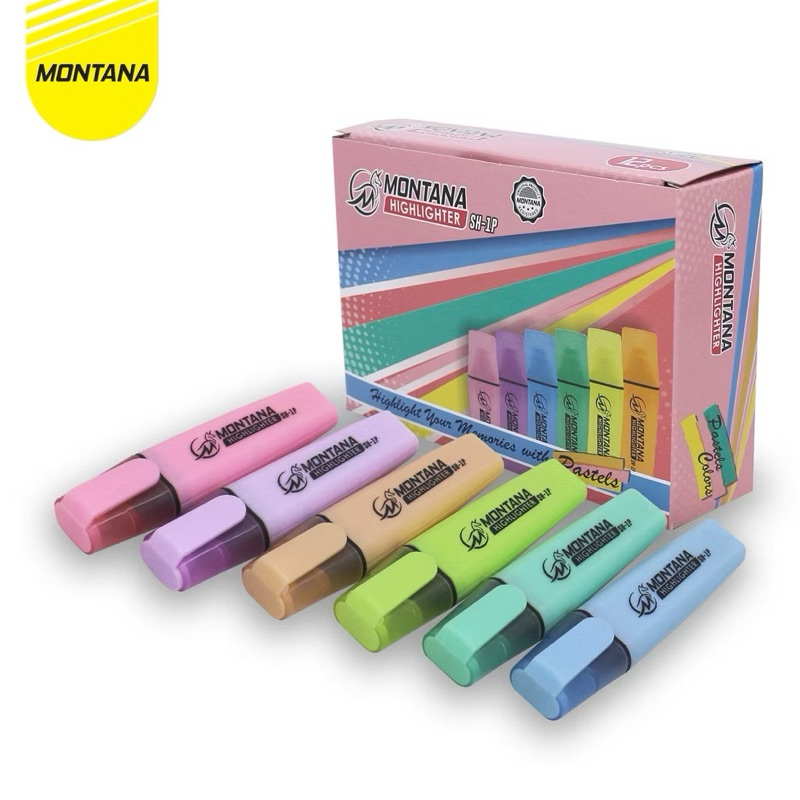 

Montana Highlighter / Penanda Berwarna / Color Pastel SH-1P -Box