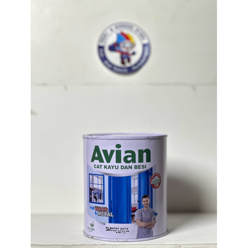 Cat Kayu Besi Avian 1 Kg 1000 gram Mengkilap Doff White Black Blue Yellow Ungu Abu Abu
