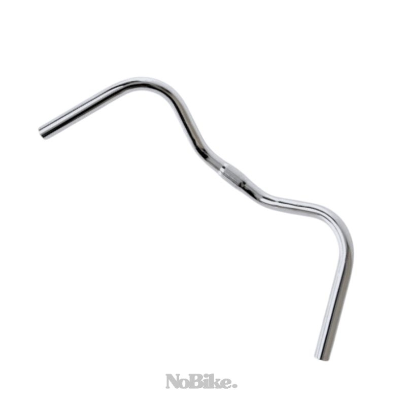 Stang Setir Sepeda Jengki/Commuter/Minitrek Model Kumis Stainless Steel Chrome