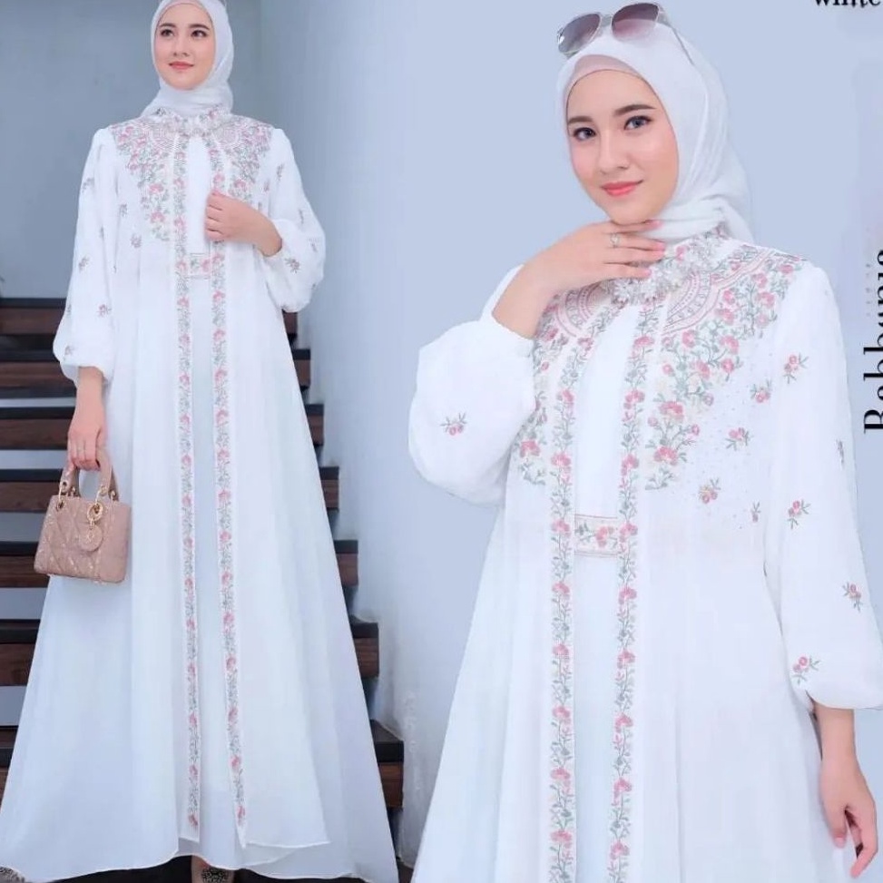 KODE Y67U Rabbani DressGamis Model Bordir TerbaruBaju Syari Wanita TerbaruFashion MuslimGamis Ceruti