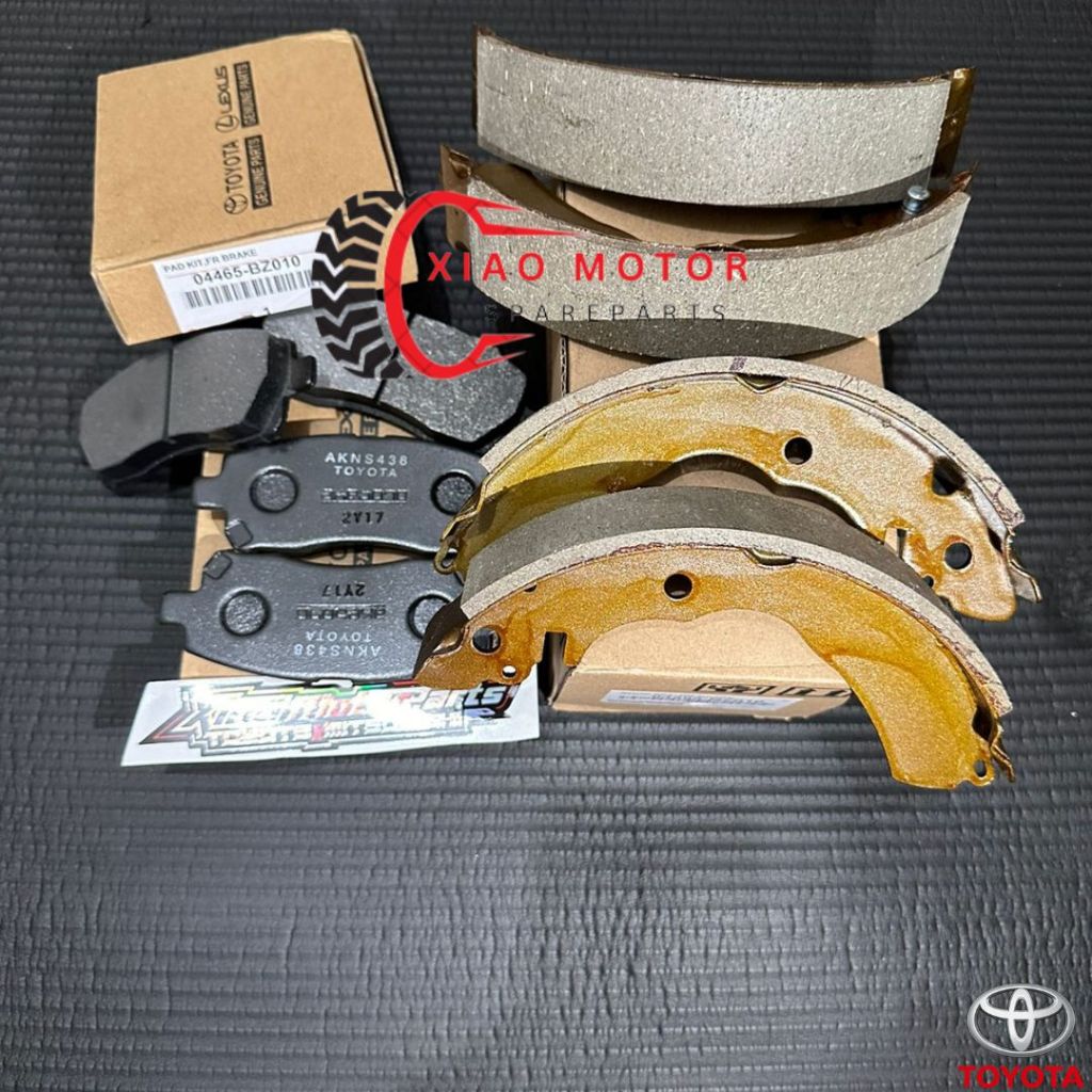 Kampas rem avanza depan belakang set 04465-BZ010/04495-BZ010