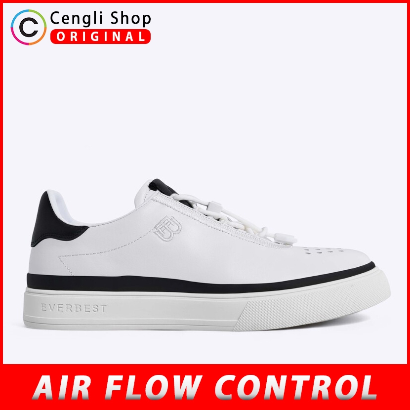 SEPATU EVERBEST SNEAKER PRIA ORIGINAL SNEAKERS KULIT ASLI ORI PUTIH WHITE EME2