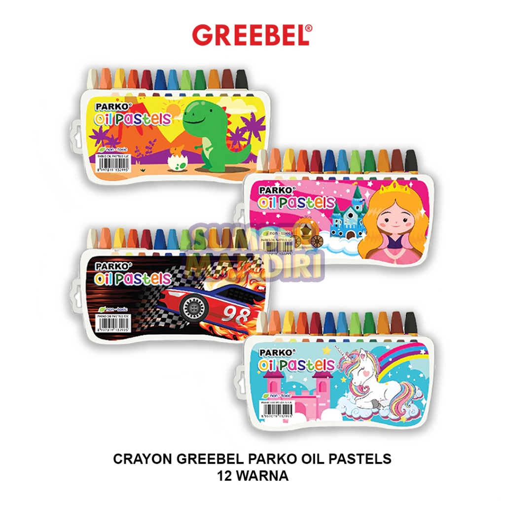 

Crayon GREEBEL Parko 12 Warna / Crayon Kids Oil Pastel 12 Warna [1 PCS]