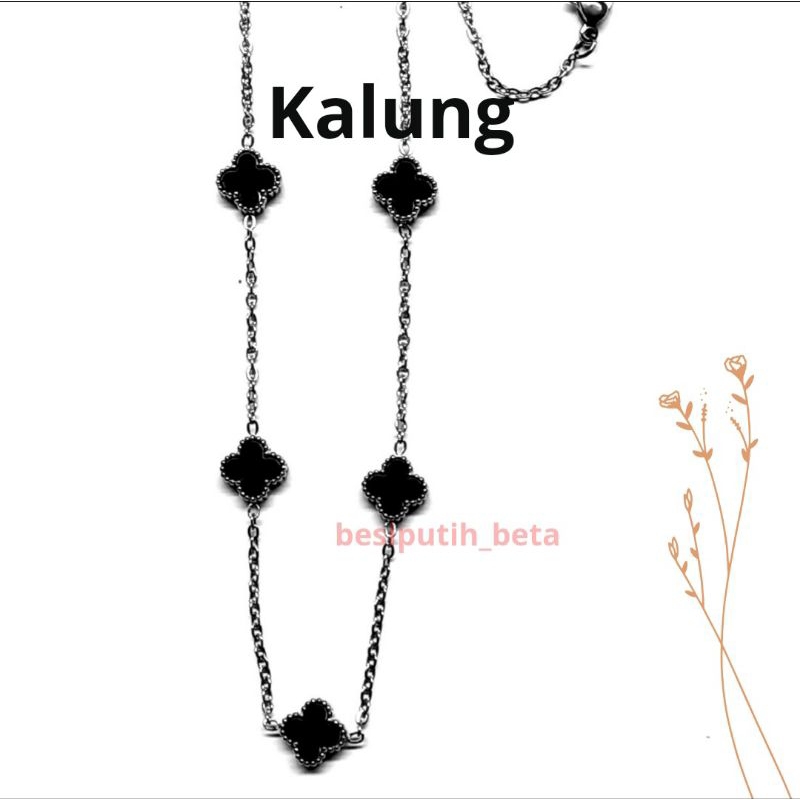 kalung besi putih asli