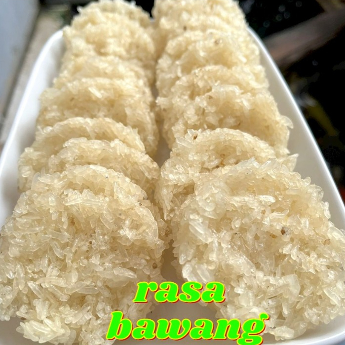 

Rengginang Mentah Ketan Asli Rasa Bawang Gurih Renyah Isi 30 Pcs Besar Dijamin Mekar Siap Goreng